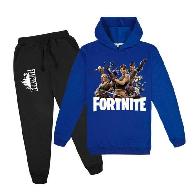 Fortnite Kids Boys Girls Sweatshirts Pullover Cartoon Hoodie+Trousers Cotton Set